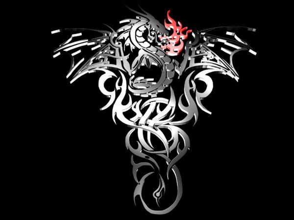 dragon tattoo 3d model