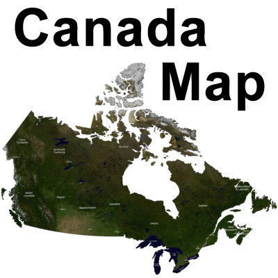 topographic canada 3d model