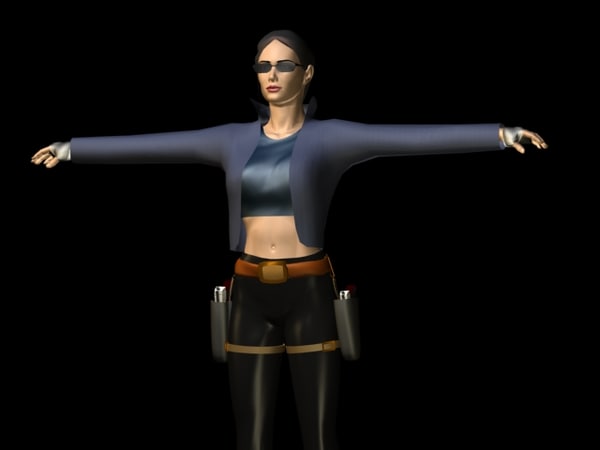 無料銃を持つ女性3dモデル Turbosquid 2928