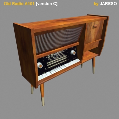 Antique Radio Old A101c 3d Model