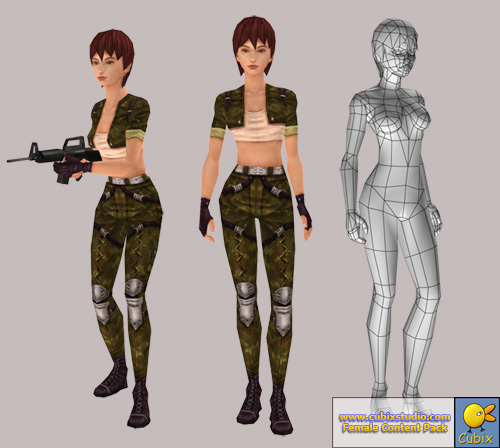 3d model character soldier
