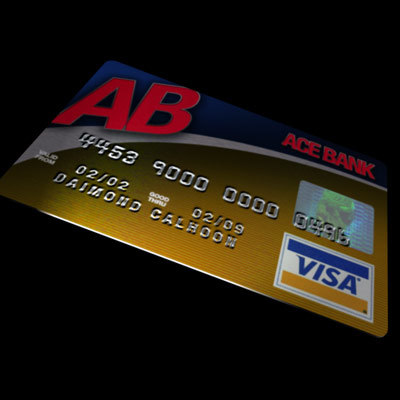 credit card hologram 3d obj