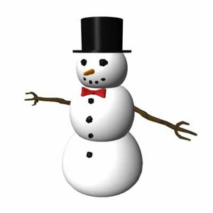 snow man 3d model