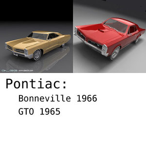3d model pontiac bonneville gto -