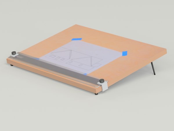 drafting table 3d model