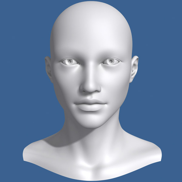 3d Asian Female Head Model