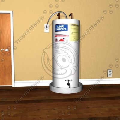 water heater 3d max