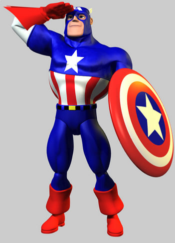 3d model  captain  america 