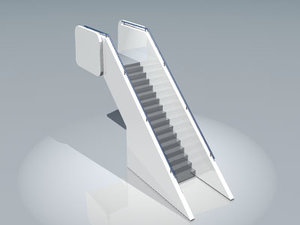 3d airport stair
