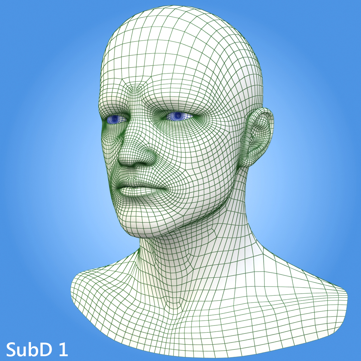 male head 3d model