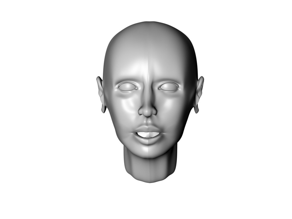 Head Face 3d Cad Model Free