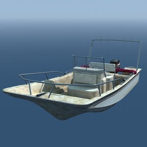boat motorboat 3d model