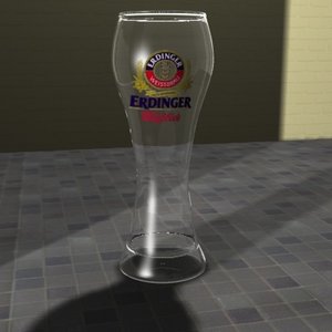 3d beer glass erdinger