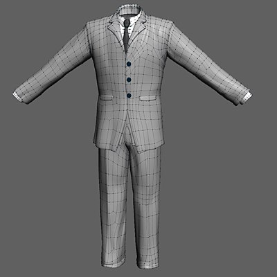 3d man suit model