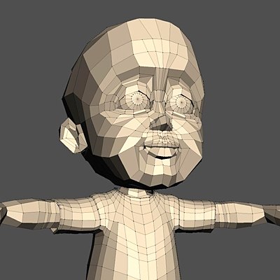 young boy 3d model