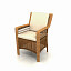 wicker garden armchair furniture 3d 3ds
