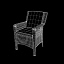 wicker garden armchair furniture 3d 3ds