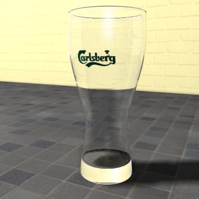 curvy beer glass
