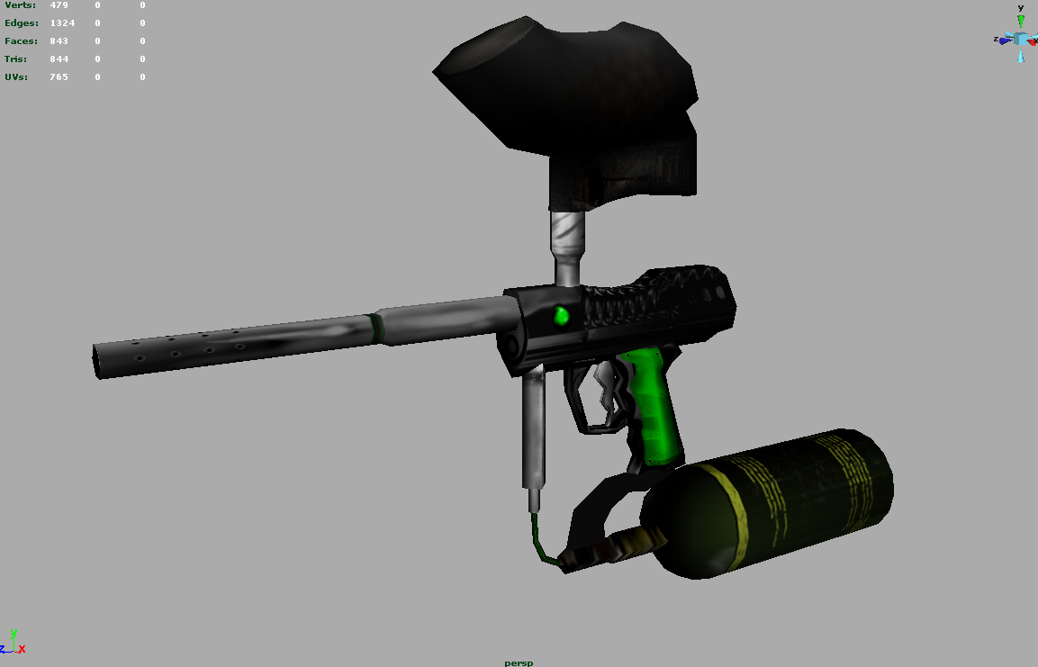 Arma de paintball (anjo negro) Modelo 3D TurboSquid 298888