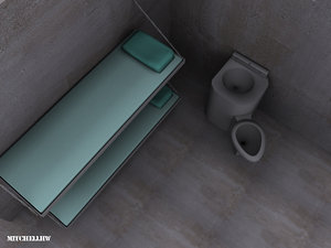 cell bunks toilet 3d model