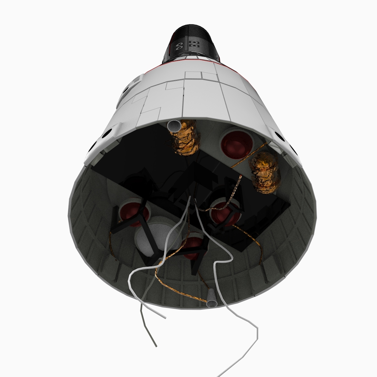 gemini space capsule orbital 3d model