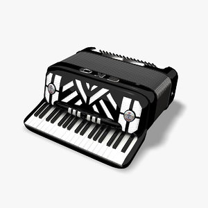 3d accordion keyboard model