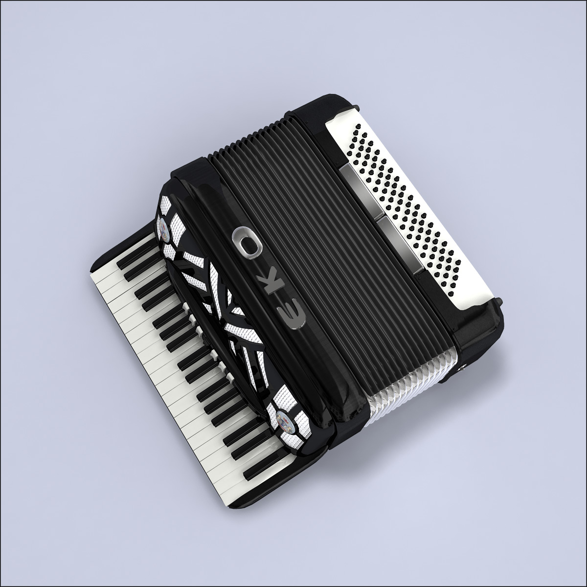 3d accordion keyboard model