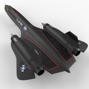 sr-71 spy plane blackbird 3d model