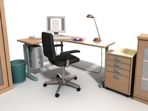 3d model of home office