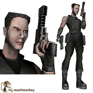 3d ready mongoose mercenary model