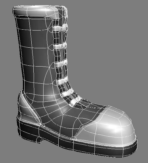 3d model footwear boot