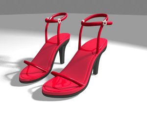 3d model strappy sandals