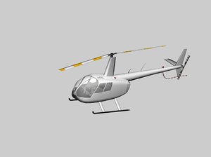 robinson helicopter r-44 raven 3d model