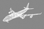 3d model 747-400 airliner jal 747 jumbo