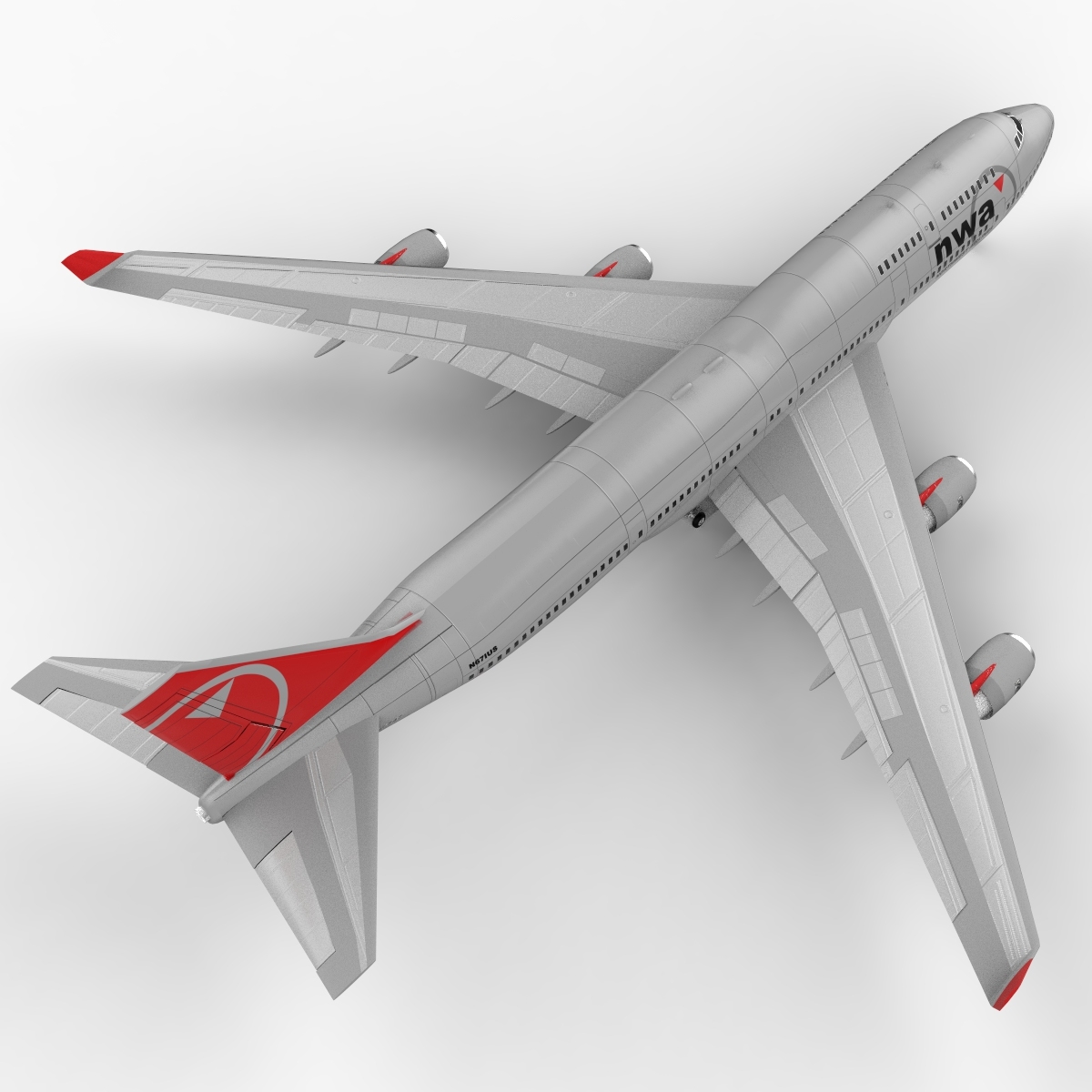 B Seven 47-400 Airliner (Noroeste) Modelo 3D - TurboSquid 300995