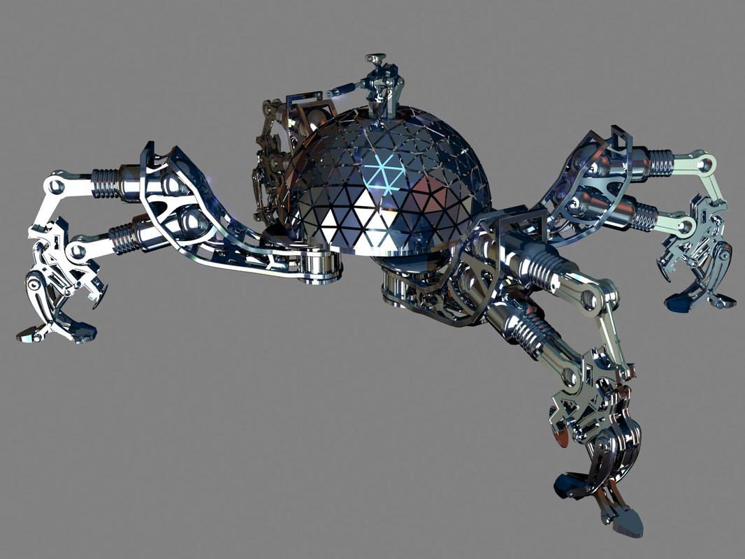 3d quadripod robot model