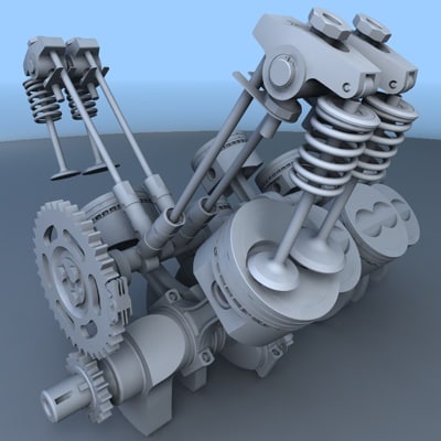 american small block 350 3d max complete diagram of internal combustion engine 