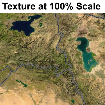 topographic middle east 3d model