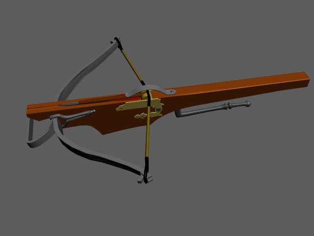 中世纪弩(高详细)3d模型