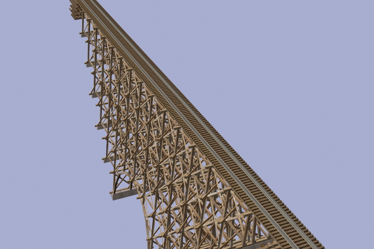3d model railway trestle bridge