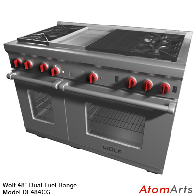 3d Wolf 48 Inch Dual Fuel Model