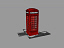 british phone box 3d model