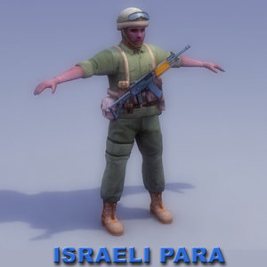 israeli paratrooper soldier 3d max