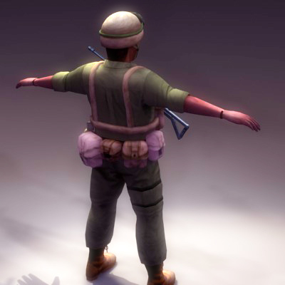 以色列伞兵3d模型