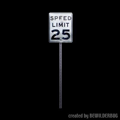 Free 3ds Mode Road Sign 25mph Bw