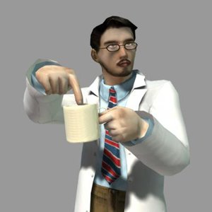 male doctor cup 3d model