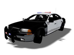 3d vehicle police car