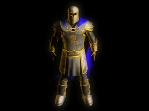 3d model of knight armor