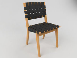 knoll risom chair 3d model