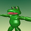 frog cartoon toon 3d model